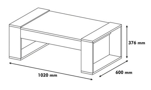 cumpără Măsuţă cafea Trendy Venus, Nuc, Crem 102x37x60cm în Chișinău 