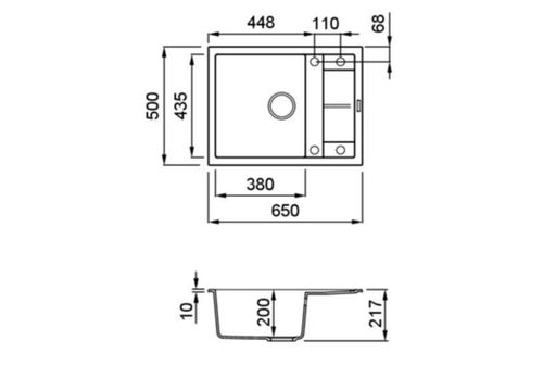 купить Мойка кухонная Elleci UNICO 125 (650x500 mm) 43 tortora в Кишинёве 