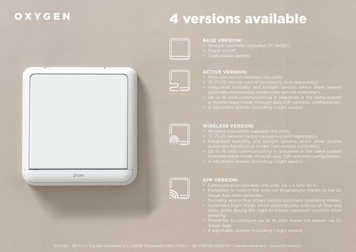 купить Рекуператор O'ERRE Oxygen APP O2 Wi-Fi, 60m3/h, D.160, 93% в Кишинёве 