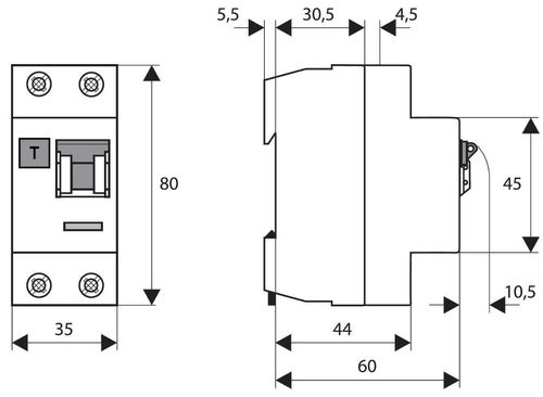 купить Автомат дифференциальный Schrack Technik BC604203 (УЗО) 40 А, 2 полюса, 30 мА переменного тока в Кишинёве 