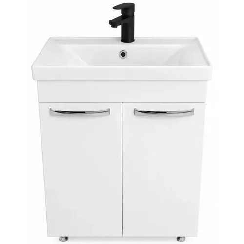 купить Шкаф под умывальник Mashtab 11985 Agat cu 2 usi 60cm Alb в Кишинёве 