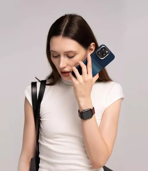 cumpără Husă pentru smartphone Pitaka Tactile Woven case for iPhone 16 Pro max Moonrise (KI1601MOM) în Chișinău 