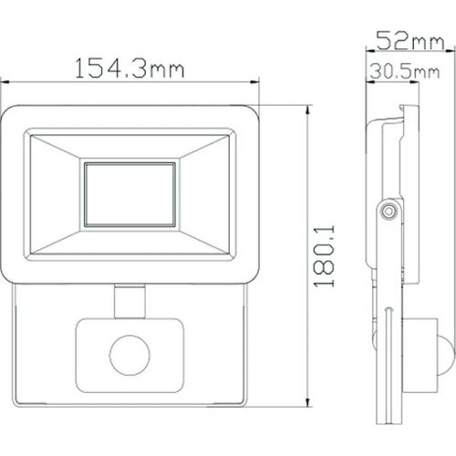 cumpără Reflector Horoz ASLAN-30W, 6400K, cu senzor de miscare, negru (068-011-0030) în Chișinău 