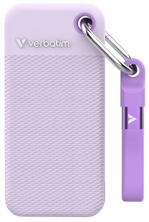 купить Накопители SSD внешние Verbatim VER_32323 M.2 External SSD 2.0TB Pocket Colour Edition, Purple + 2 Rubber Sleeves (White&Purple) в Кишинёве 