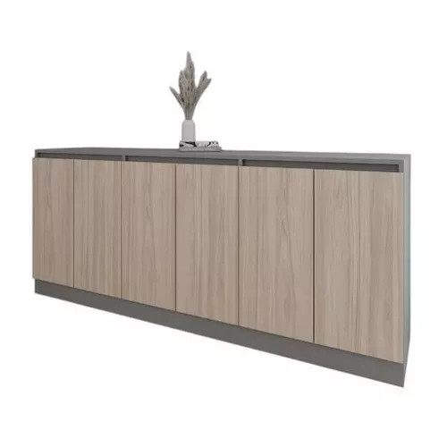 cumpără Comodă Smartex (16493) Т8 200cm Grafit+Stejar Deschis în Chișinău 