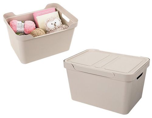 купить Короб для хранения Бытпласт 46803 Ящик с крышкой Econova Luxe 18l 38x27.6x22cm в Кишинёве 