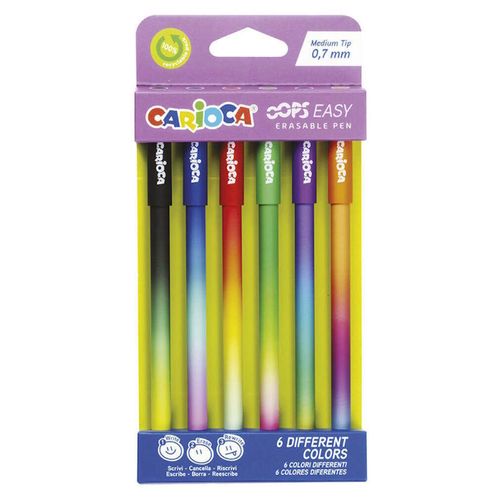 купить Набор для творчества Carioca 52746 Набор ручек с легко стирающимися чернилами Oops (6 шт.), блистер в Кишинёве 