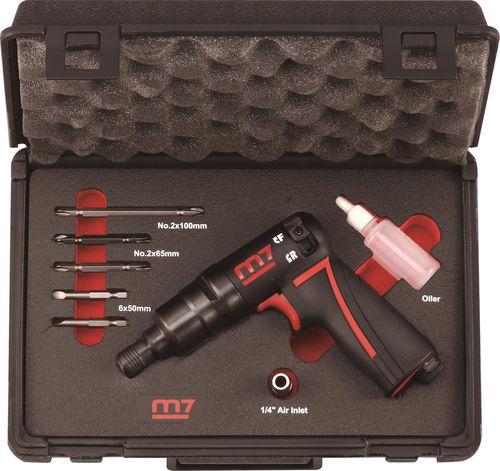 купить Шуруповёрт Mighty Seven RA-505AN02 Отвёртка пневмат.пистолет QA-615, 6~61Нм, 11000 об/мин с насадками в Кишинёве 