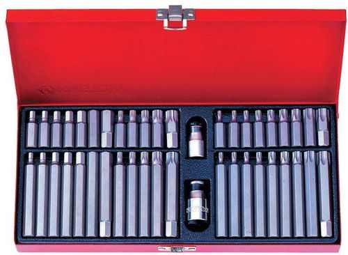 cumpără Set de tubulare, bite, duze King Tony 1044CQ вставки (биты) TORX, HEX, SPLINE 10 мм, 44 пр. în Chișinău 