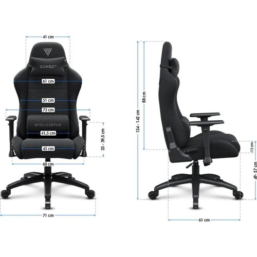 cumpără Fotoliu de birou Sense7 Spellcaster Fuku XL Fabric Black în Chișinău 