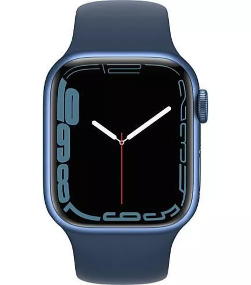 cumpără Ceas inteligent Apple Watch Series 7 GPS 41mm Blue Aluminium Case with Abyss Blue Sport Band MKN13 în Chișinău 