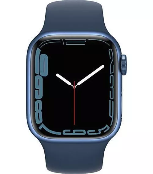 купить Смарт часы Apple Watch Series 7 GPS 41mm Blue Aluminium Case with Abyss Blue Sport Band MKN13 в Кишинёве 