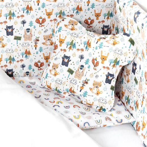 купить Детское постельное белье PernaMea Set lenjerie 8 piese Baby+ Forrest blue (PM.100263/2) в Кишинёве 