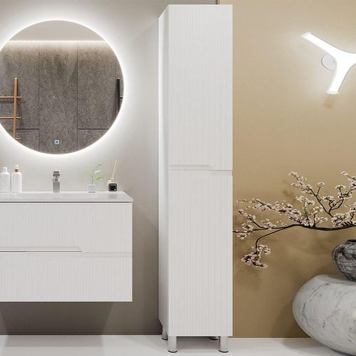 купить Шкаф-пенал Bayro Santos 350x1900 универсальный белый мат в Кишинёве 