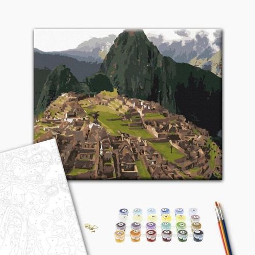 cumpără Tablou pe numere BrushMe RBS51593FC 30x40cm (fără cutie) Machu Picchu în Chișinău 