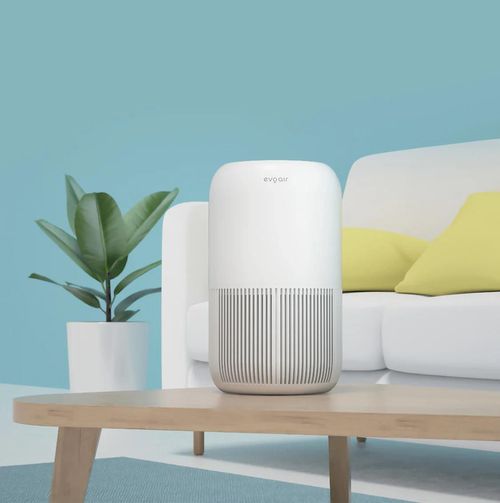 купить Очиститель воздуха EvoAir YuvoSpin, УФ-С лампа, фильтр 3 в 1, True HEPA, активированный уголь, белый в Кишинёве 