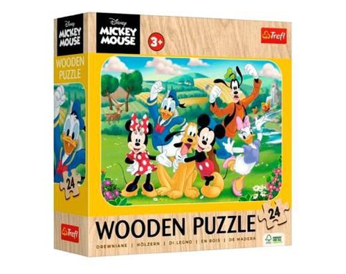 купить Пазл Trefl 20278 Wooden puzzle. Mickey si prietenii lui, 24el в Кишинёве 