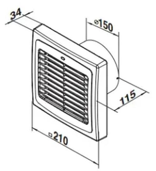 cumpără Ventilator de evacuare Ventika MATIC D 150 AA 26 W H (senzor de umiditate și cronometrul) în Chișinău 