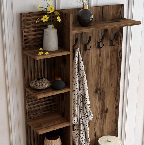 cumpără Mobilă pentru antreu Trendy Viyana D, Nuc, 90x200x35cm (GTR001343) în Chișinău 