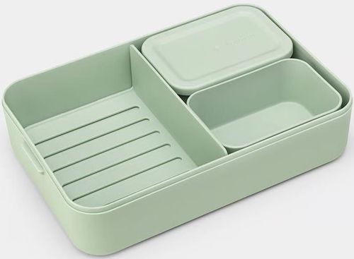 купить Контейнер для хранения пищи Brabantia 20 35 27 Lunch Box Make&Take Jade Green Large, Plastic, Bento в Кишинёве 