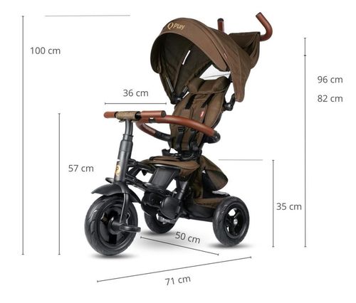 cumpără Bicicletă-cărucior Qplay Rito Deluxe Brown în Chișinău 
