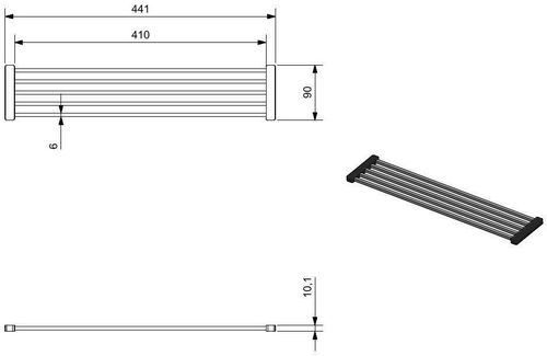 купить Аксессуар для кухонных моек Reginox R37362 Portable drainer rack Stainless Steel в Кишинёве 
