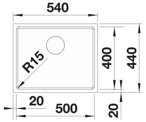 купить Мойка кухонная Blanco Quato 500-U (528230) в Кишинёве 