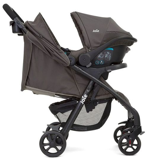 Carucior 2 in 1 Joie Muze LX + scoica auto Juva Dark Pewter 