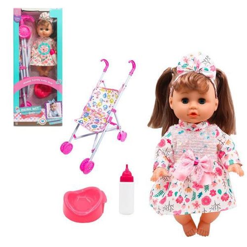 купить Кукла Essa HX335 Păpușă cu cărucior de plimbare și fundiță в Кишинёве 