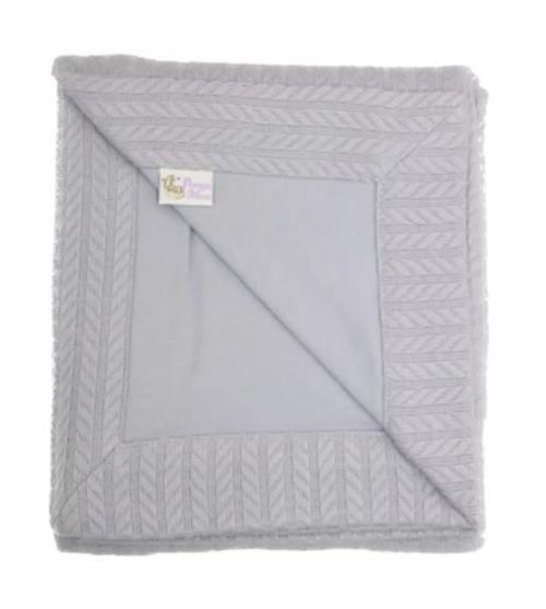купить Детское постельное белье PernaMea Paturica tricotata 100x100cm Gri (PM.101352/1) в Кишинёве 