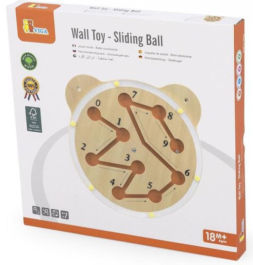 купить Игрушка Viga 44556 Wall Toy Sliding Ball в Кишинёве 