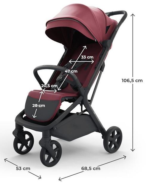 cumpără Сărucior pentru copii KinderKraft KSNUBI03BRG0000 Nubi 3 Dark Ruby în Chișinău 