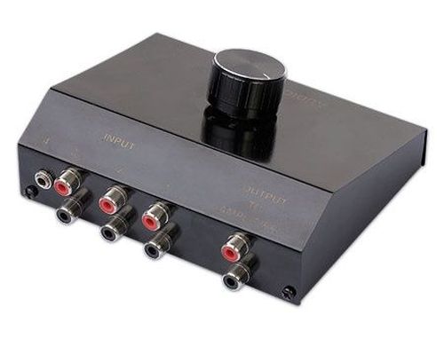 купить Gembird DSA-4 4-way Audio signal input manual box, Переключатель аудио сигналов в Кишинёве 