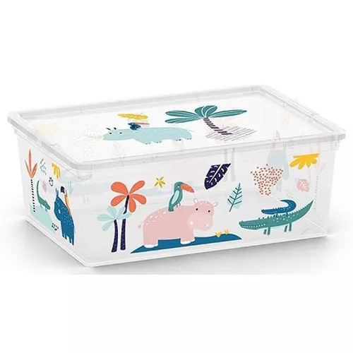 купить Короб для хранения KIS 54523 Коробка с крышкой C-box S Wild Animals 11l, 37x26xH14cm в Кишинёве 