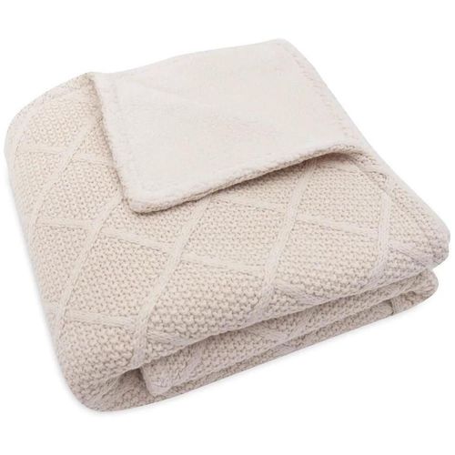 купить Комплект подушек и одеял Jollein 517-511-68040 Paturica Check Knit Oatmeal/Teddy Fleece, 75x100 cm в Кишинёве 