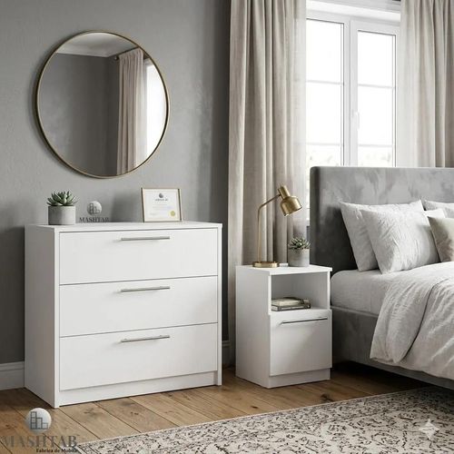 cumpără Comodă Mashtab S12422 Valencia Alb Dublă (800x380x700) în Chișinău 