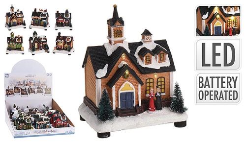 купить Новогодний декор Promstore 18423 Suvenir de Crăciun LED Casa 12x9x15cm в Кишинёве 