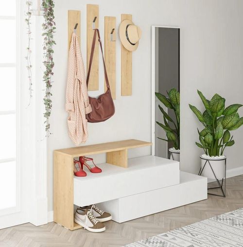 cumpără Mobilă pentru antreu Trendy Ramda Stejar, 137x54x35cm (GTR001333) în Chișinău 