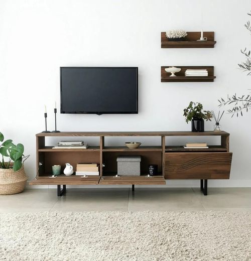 cumpără Comodă TV Trendy Onda, Nuc 170x40x30cm în Chișinău 