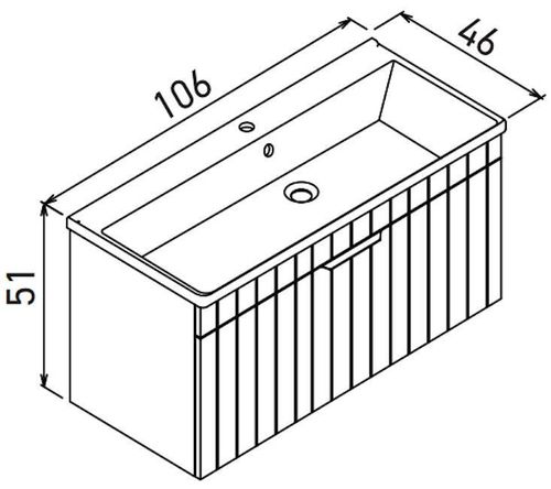 cumpără Dulap pentru lavoar Orka Procida 105 Antracite în Chișinău 