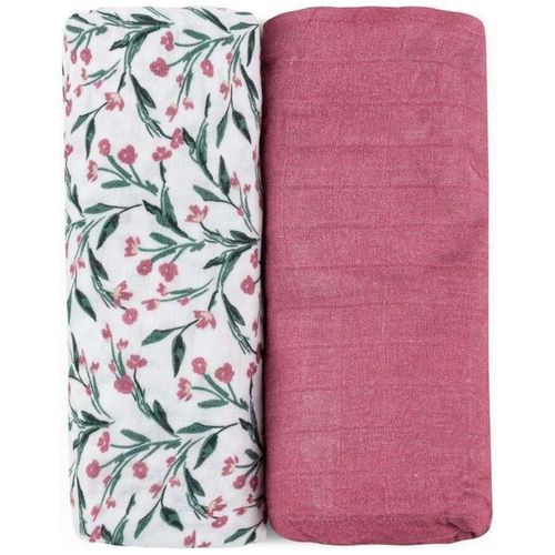купить Аксессуар для пеленания Petite&Mars 417364 Set 2 pelinci de muselina din bambus Misty Pink Meadow, 120x120cm в Кишинёве 
