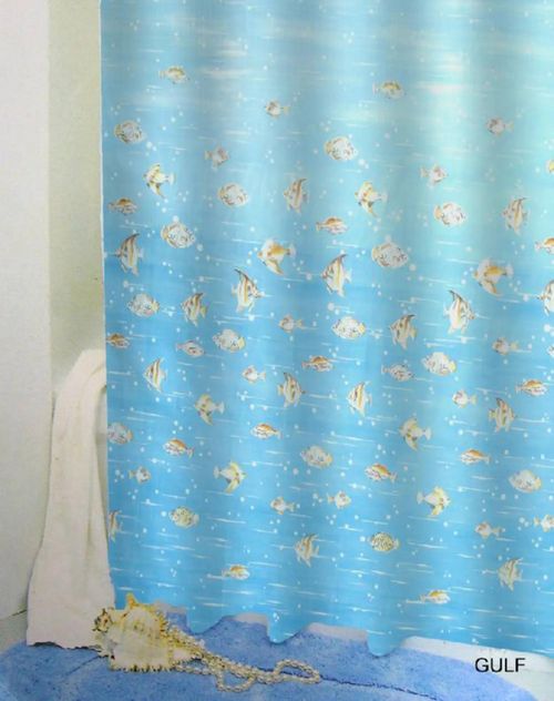 купить Занавеска для ванной Bisk 03564 PEVA GULF albastru 180x200 в Кишинёве 