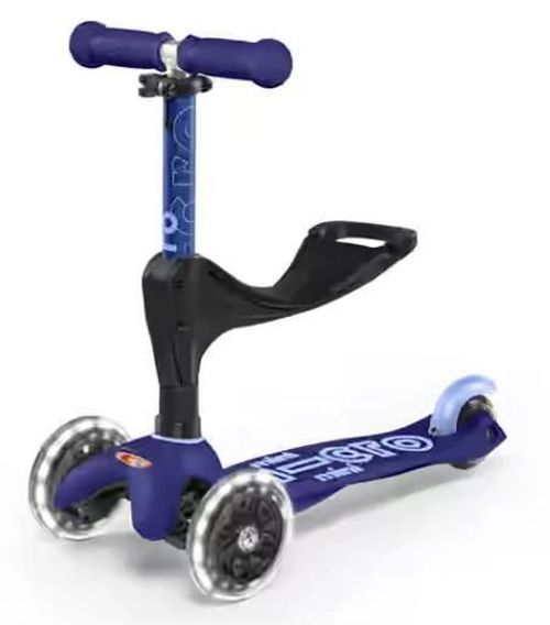 купить Самокат Micro MMD145 Mini 3in1 Deluxe Plus LED Blue в Кишинёве 