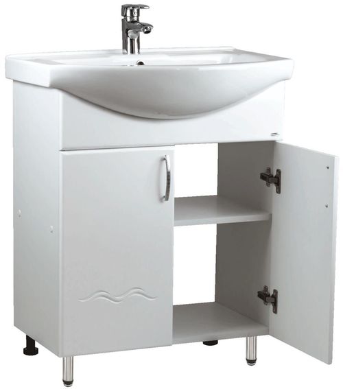 cumpără Dulap pentru lavoar Mashtab 11569 Clasic cu 2 usi 65cm Alb-Negru în Chișinău 