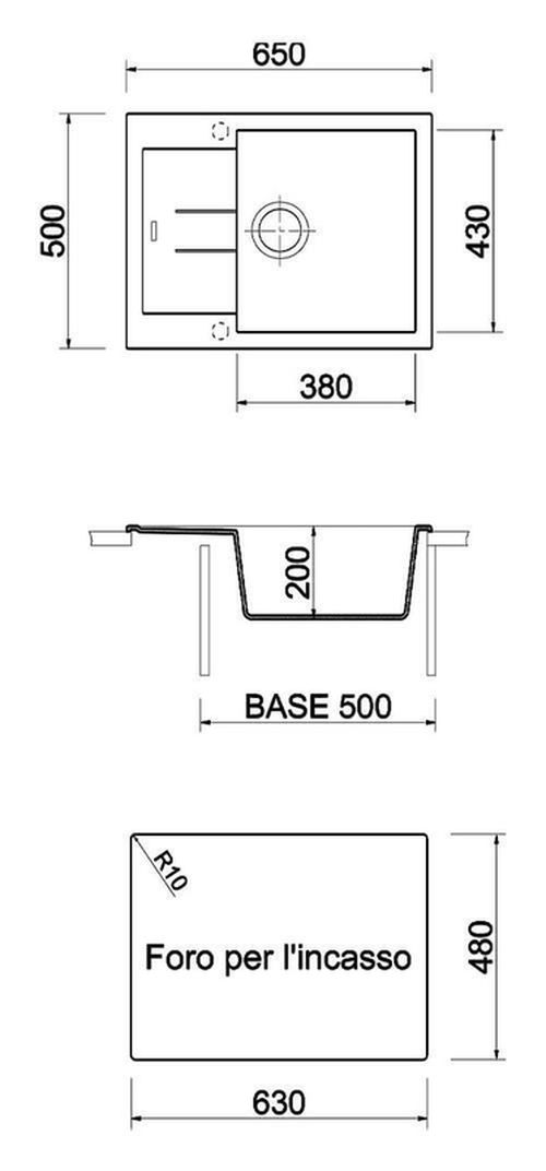 купить Мойка кухонная Plados AM6510 ELEGANCE Ultrametal в Кишинёве 