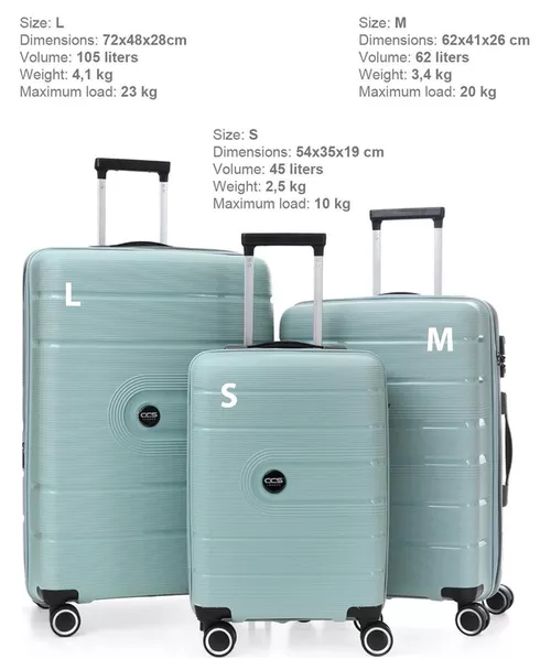 cumpără Valiză CCS 5241 Set Blue în Chișinău 