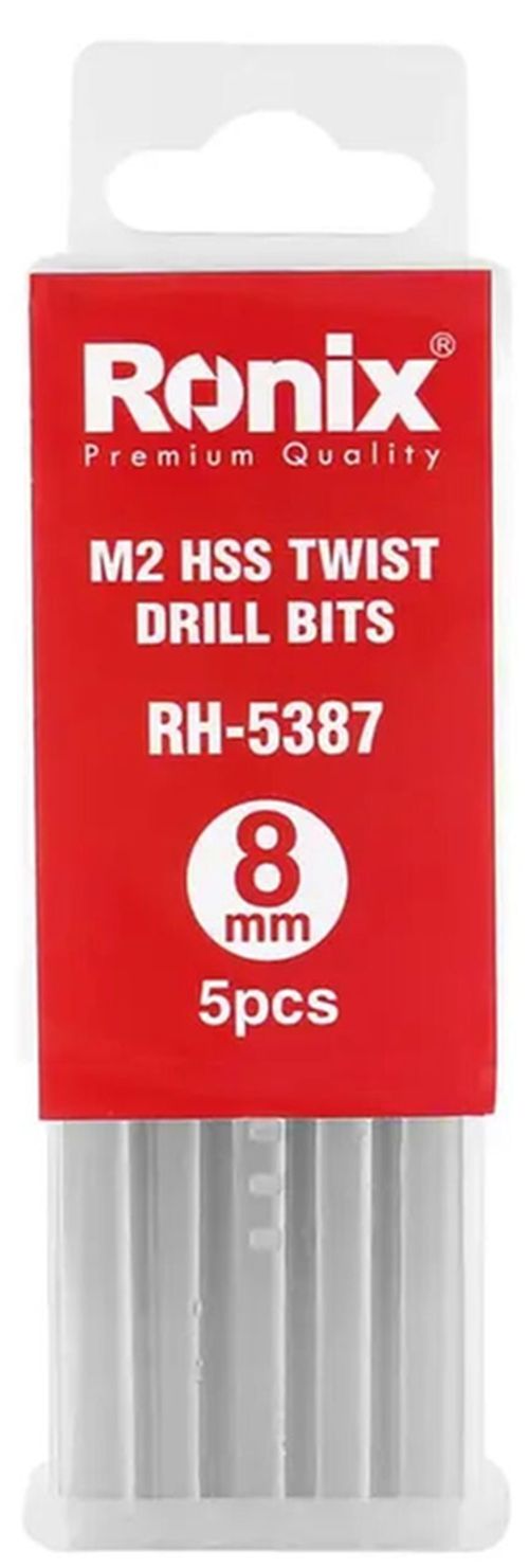 купить Сверло Ronix RH-5387 Set burghiu 8mm-M2 (5buc) в Кишинёве 