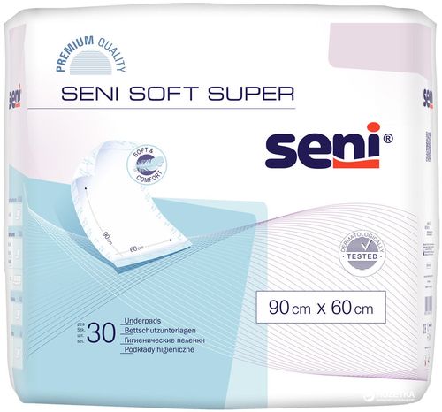 Пелёнки непромокаемые Seni Soft Super (90х60 см) 30 шт 