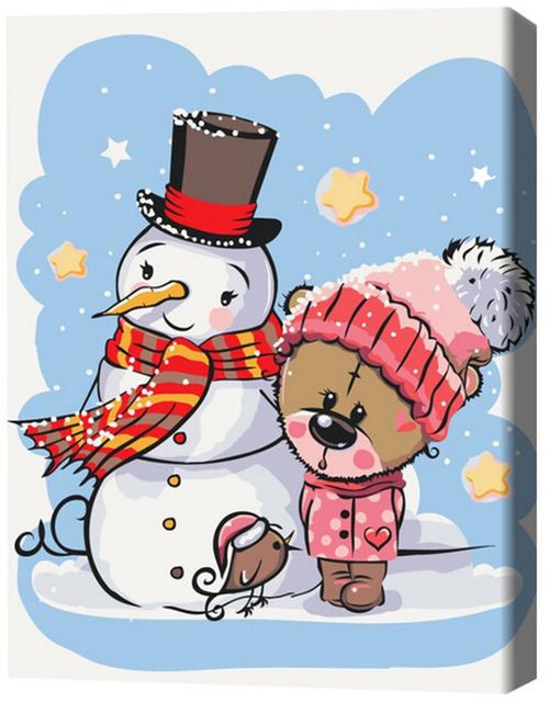 cumpără Tablou pe numere BrushMe KBS0078FC 30x40 сm (fără cutie) Prieteni de vacanță în Chișinău 