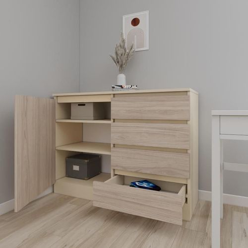купить Комод Smartex (16094) Т2 120cm Ivory+Stejar Deschis в Кишинёве 